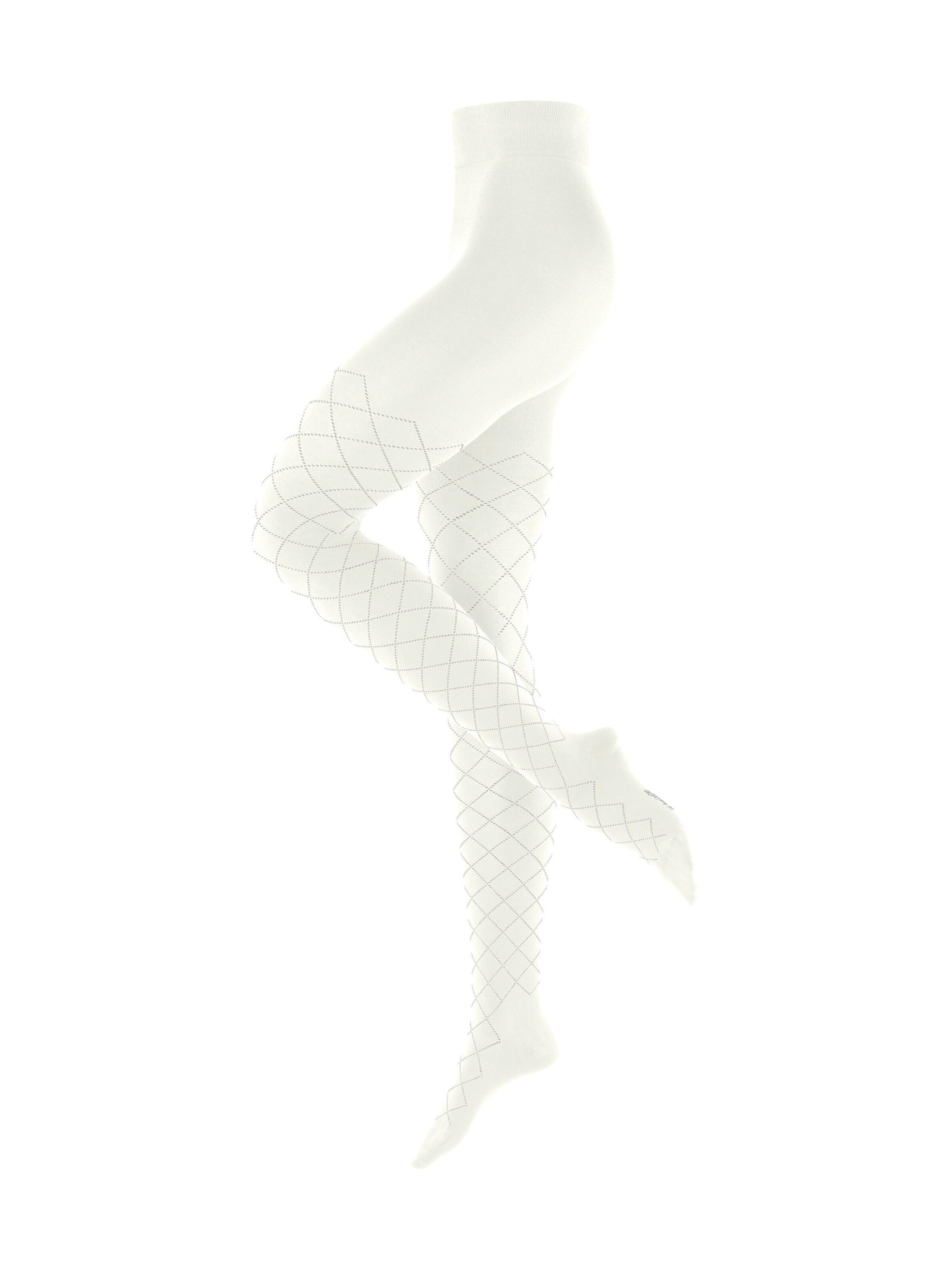 BURLINGTON Strumpfhose 'Argyle Affair'‌‌‌‌‌‌‌ in Weiß: Vorderseite