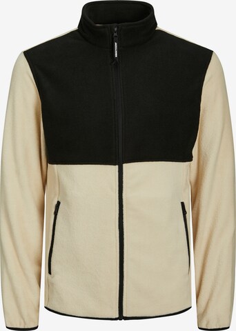 JACK & JONES Fleece jas 'Power' in Beige: voorkant