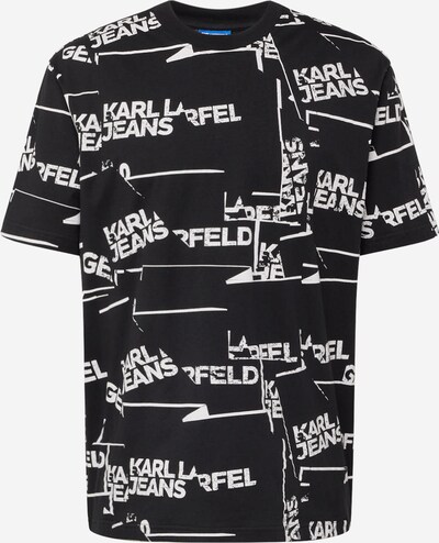 KARL LAGERFELD JEANS Camisa em preto / branco, Vista do produto