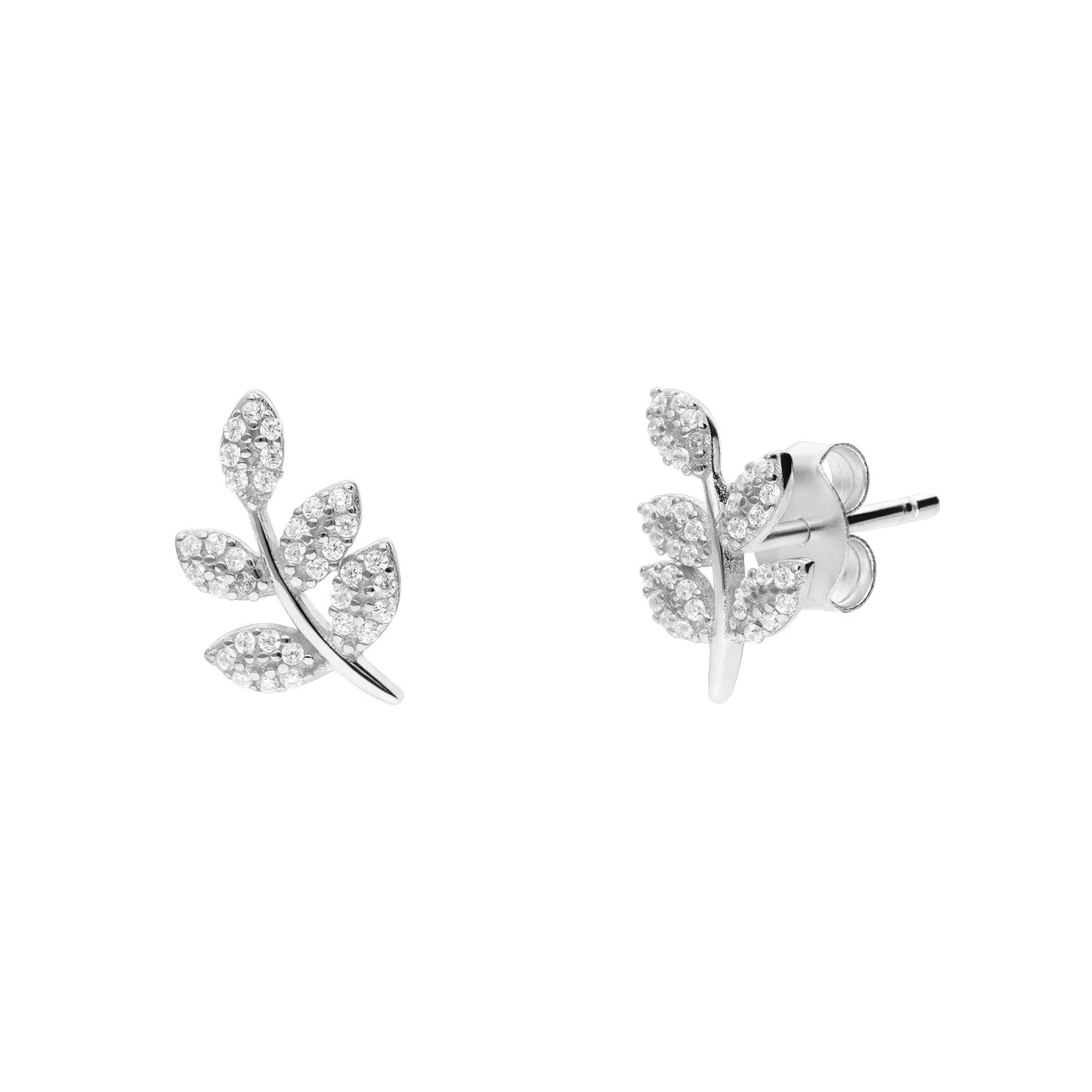 Lucardi Earrings 'Klassisch' in Silver: front