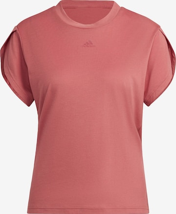 T-shirt fonctionnel 'Aeroready Floral' ADIDAS SPORTSWEAR en rouge : devant