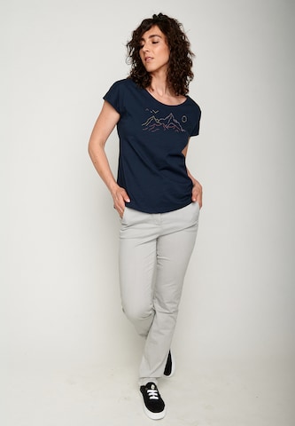 GREENBOMB Shirt 'Nature Contours' in Blauw
