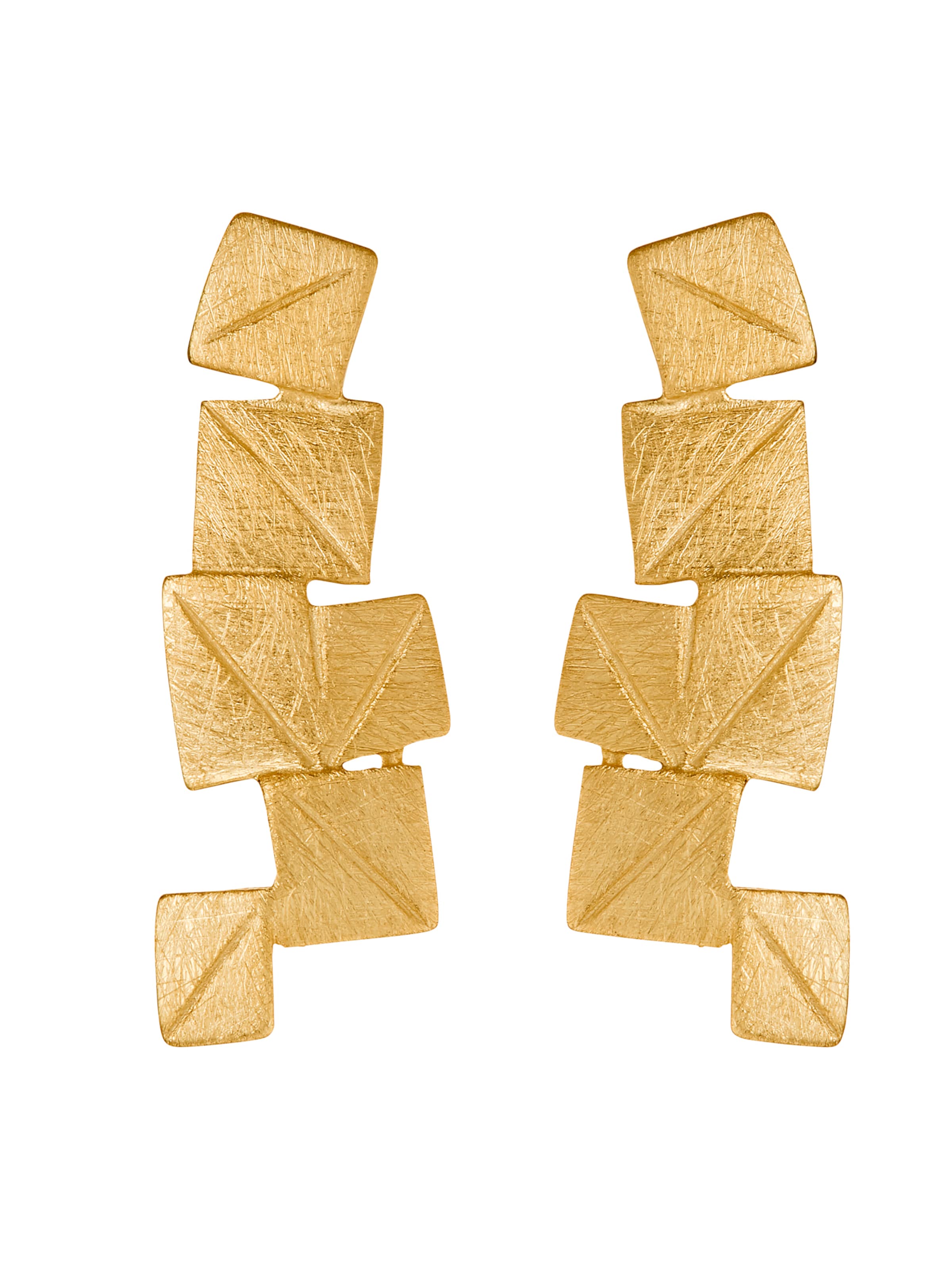 Boucles d'oreilles 'Partis' Heideman en or : devant