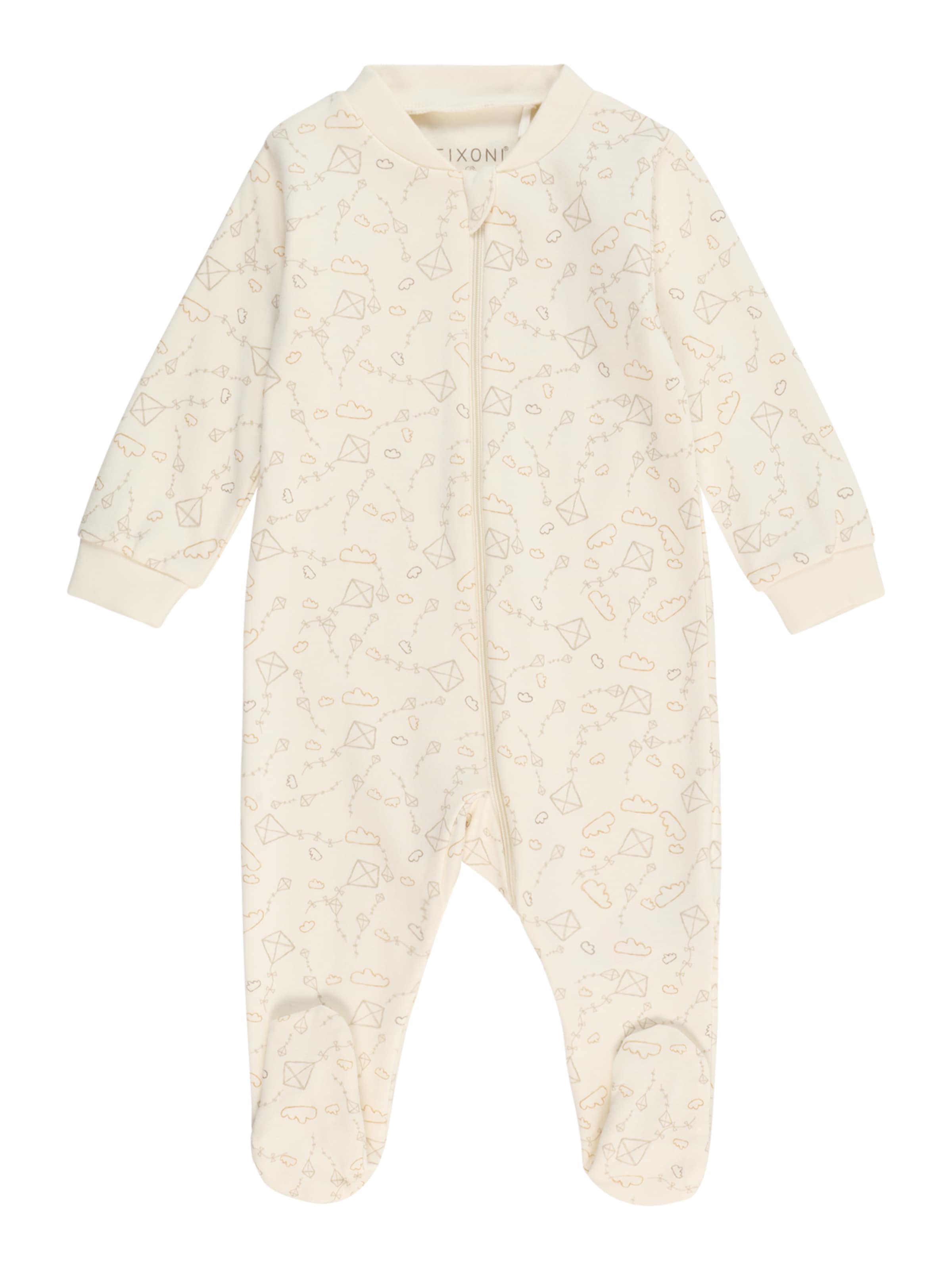 Tutina / body per bambino di Fixoni in bianco: frontale