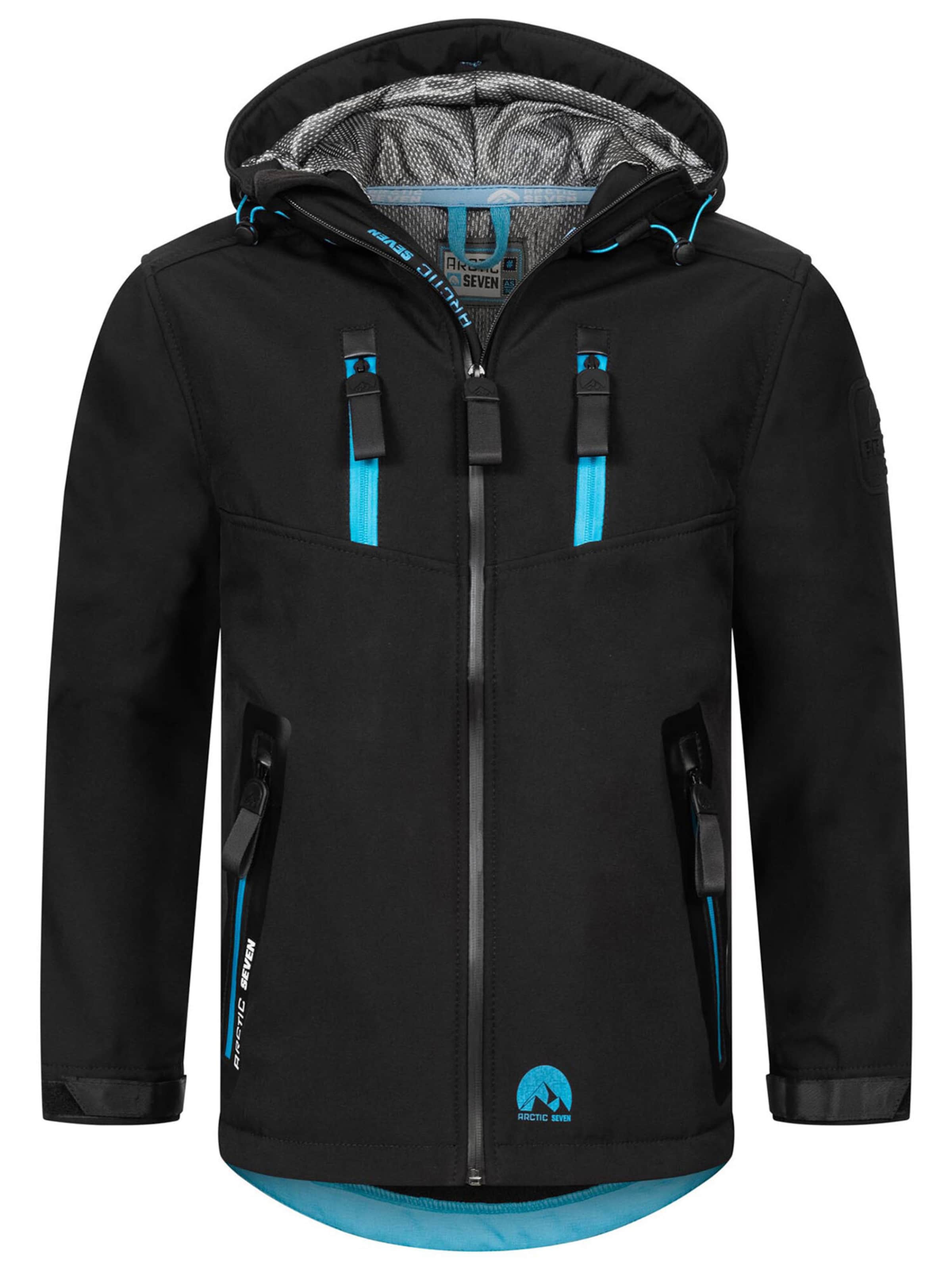 Arctic Seven Outdoorjas 'AS306' in Zwart: voorkant