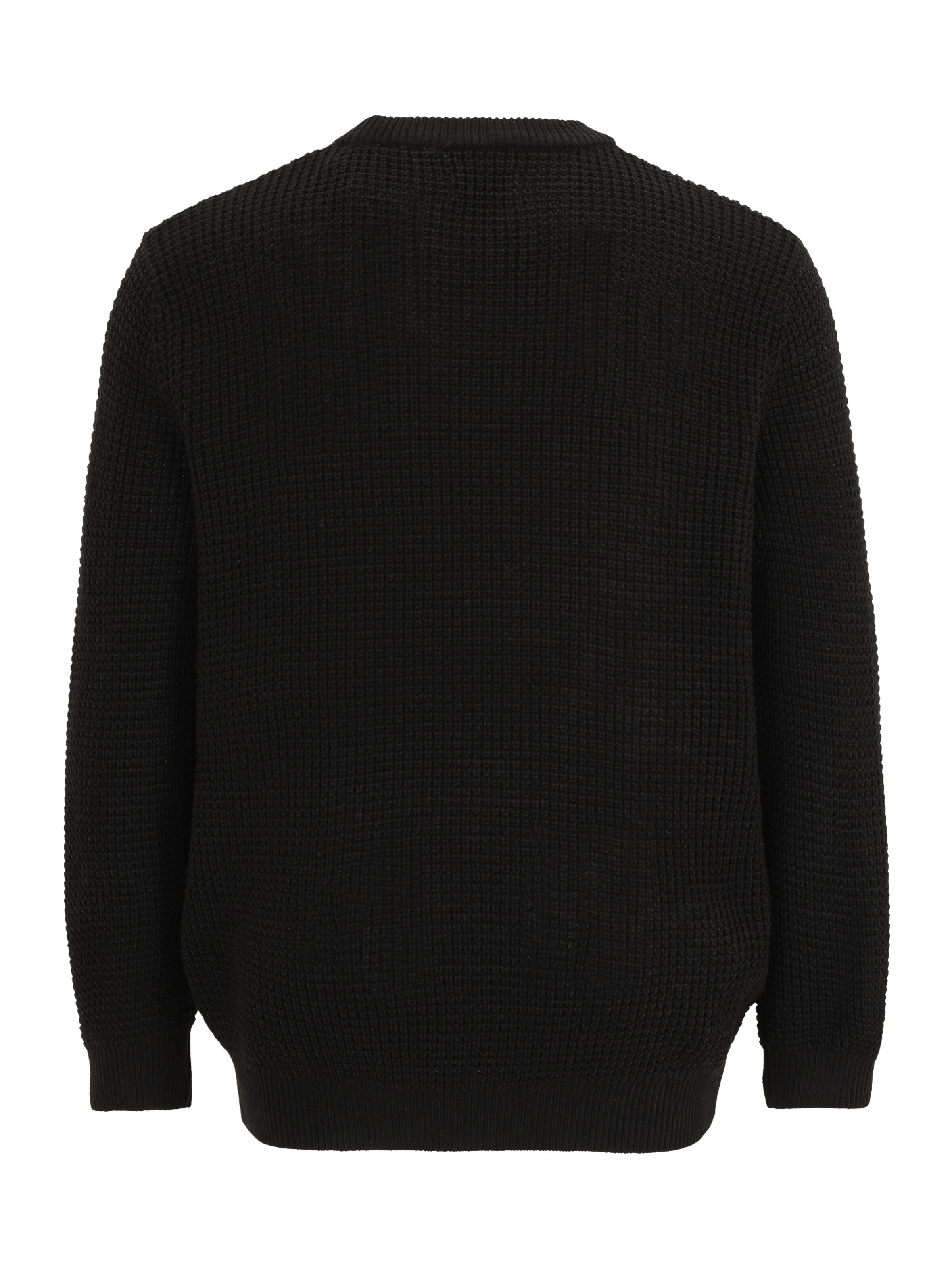 Jack & Jones Plus Pullover 'JJGLOBAL' in Schwarz