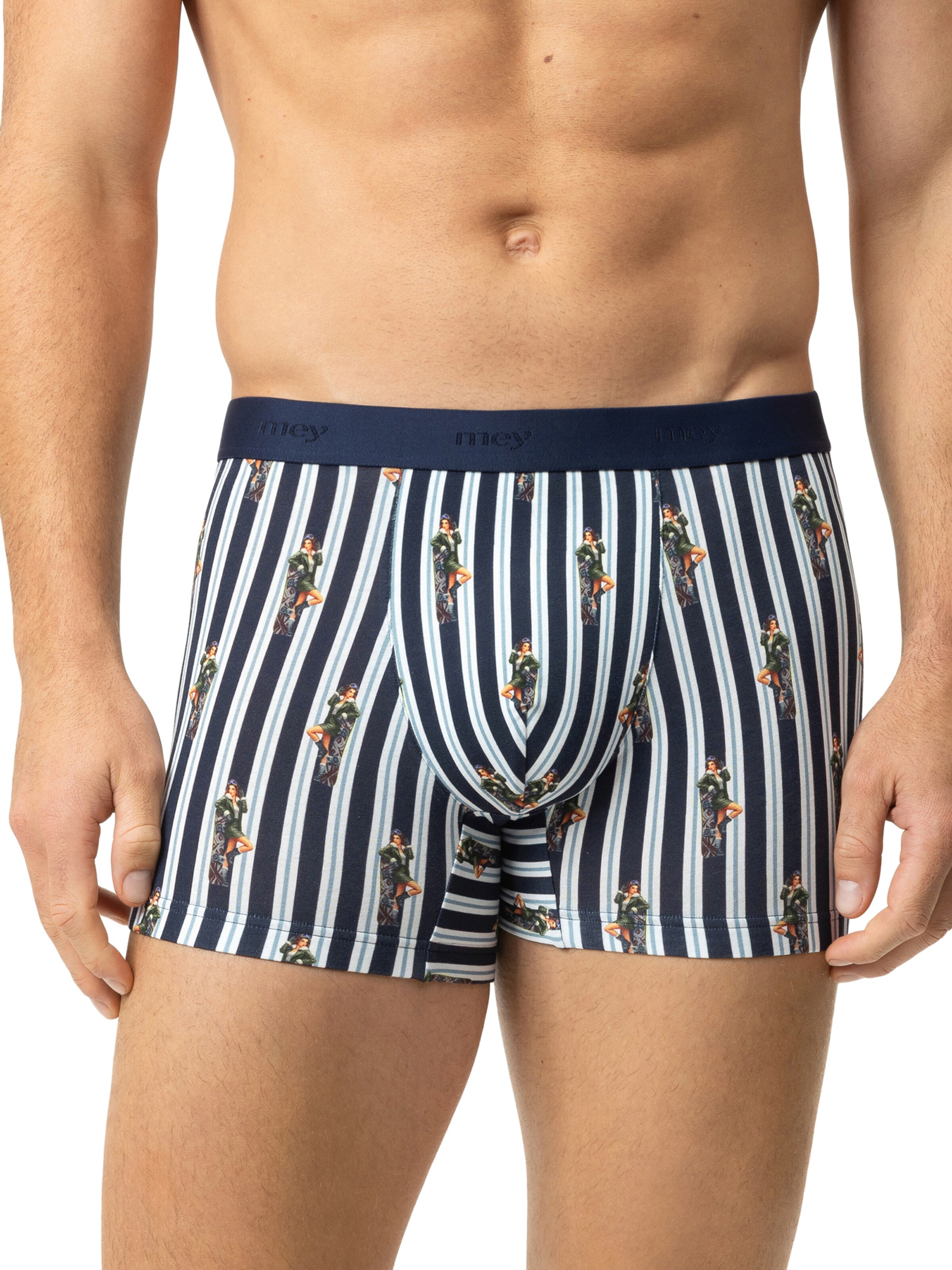 Mey Boxer shorts ' Serie Smoke Show ' in Blue: front