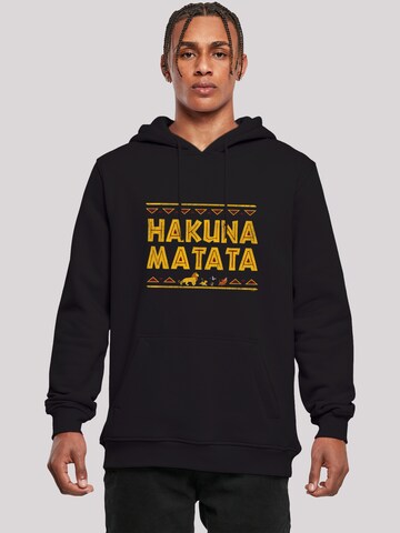 F4NT4STIC Sweatshirt 'Disney König der Löwen Hakuna Matata' in Zwart: voorkant