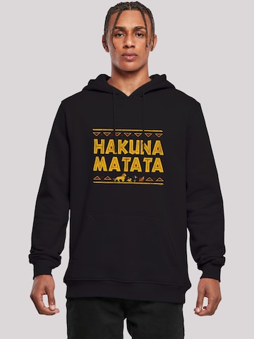 F4NT4STIC Sweatshirt 'Disney König der Löwen Hakuna Matata' in Black: front