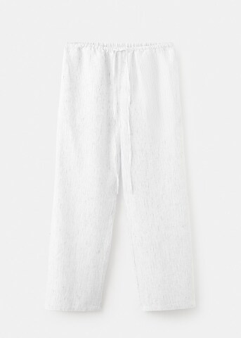 MANGO Pajama Pants 'Geraldin' in White