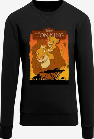 F4NT4STIC Sweatshirt 'Disney König der Löwen Simba und Mufasa' in Zwart: voorkant