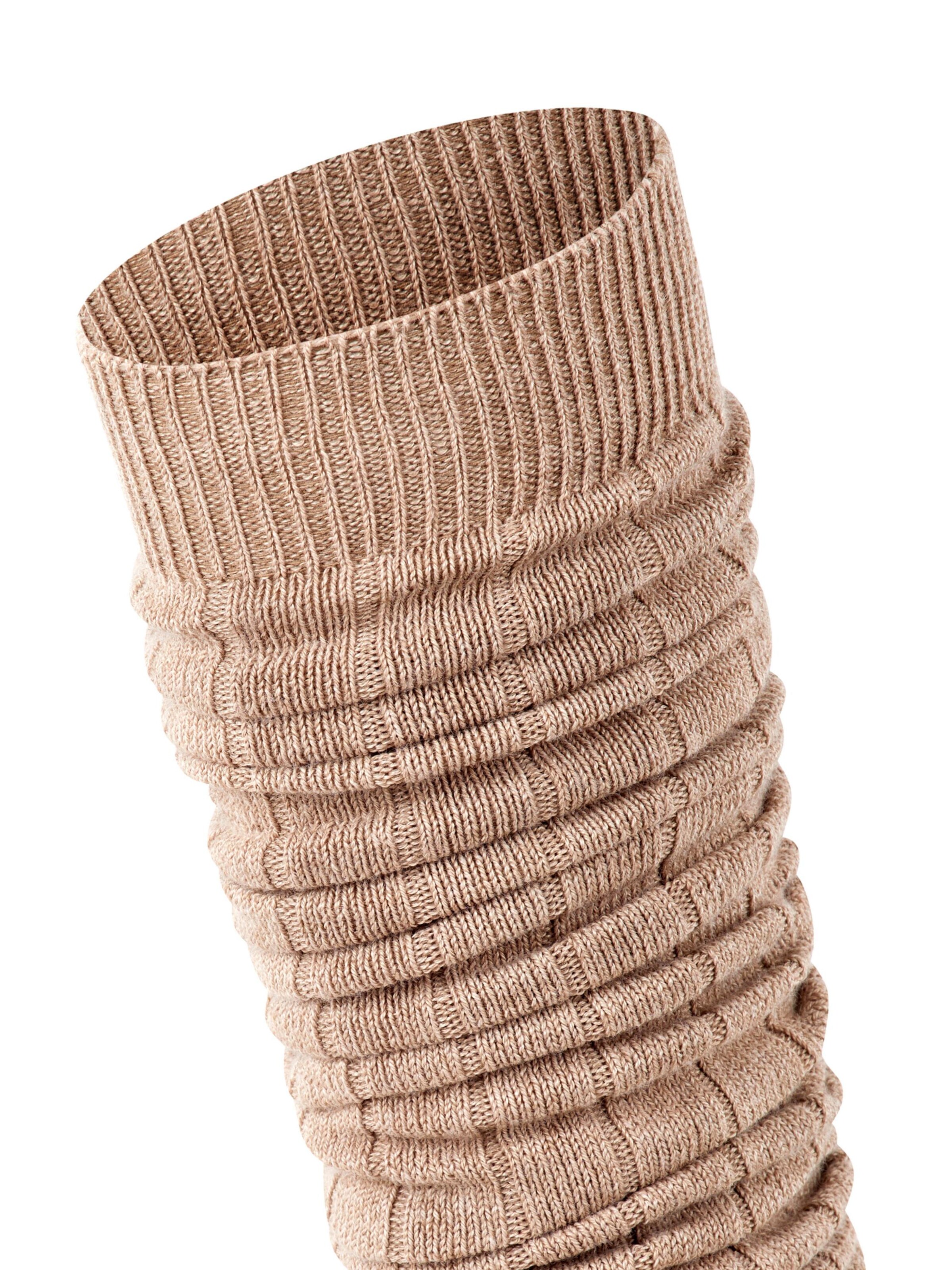 ESPRIT Leg Warmers 'Rib' in Brown