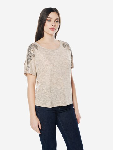 KOROSHI T-shirt i beige