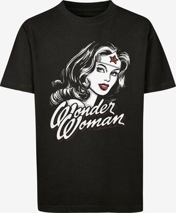 F4NT4STIC T-Shirt 'DC Comics Wonder Woman Hint Of Red' in Schwarz: predná strana