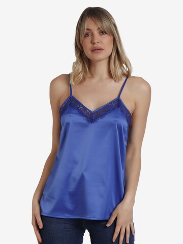 admas - Top 'ADMAS Camiseta Tirante Puntilla Escote para Mujer' en azul: frente