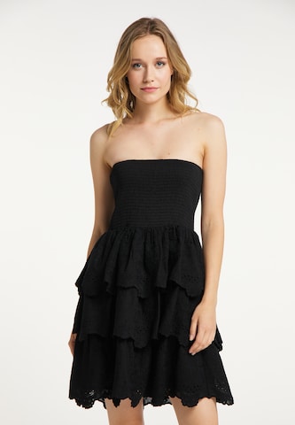 DreiMaster Vintage Summer Dress in Black: front