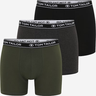 TOM TAILOR Bokserishortsit värissä vaaleanharmaa / meleerattu harmaa / oliivi / musta, Tuotenäkymä