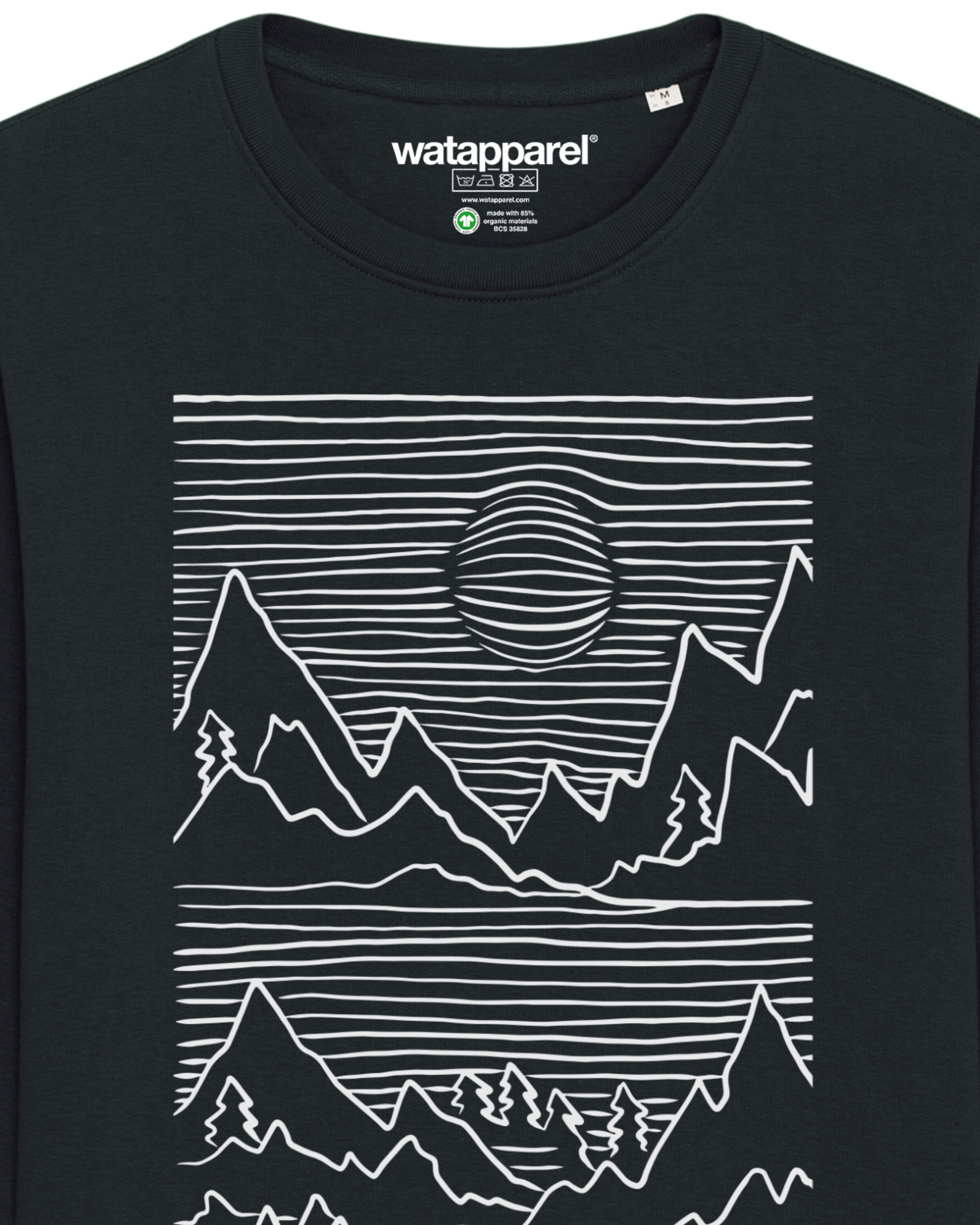 Watapparel Sweatshirt ' Mountains ' in Black