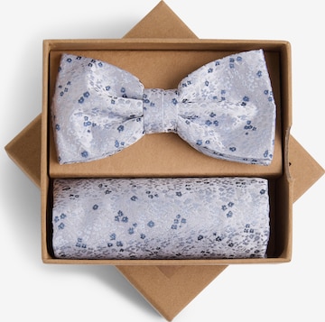 Finshley & Harding London Set: Fliege und Einstecktuch in Blau: Vorderseite