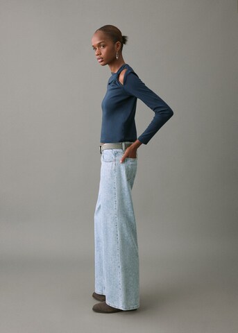 MANGO TEEN Wide leg Jeans in Blue