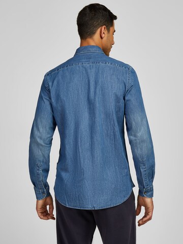 HECHTER PARIS Regular fit Button Up Shirt in Blue