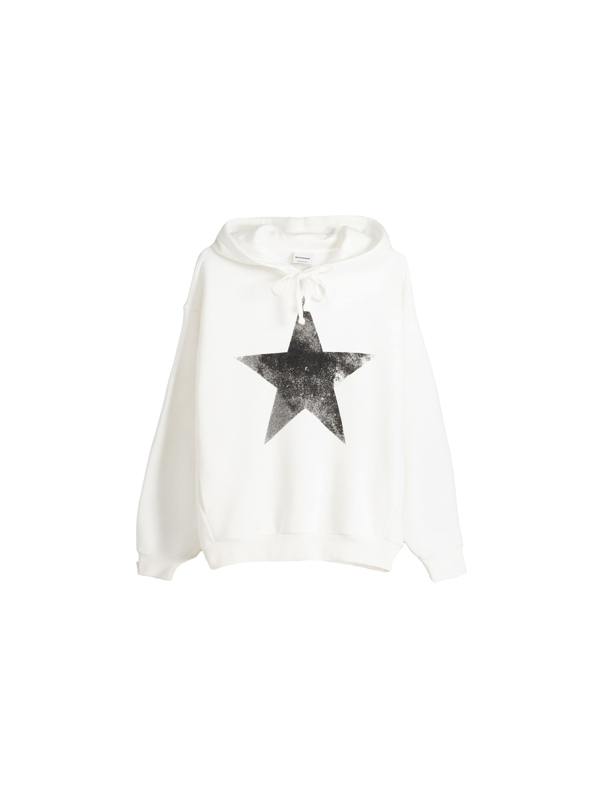 Bershka Felpa in Offwhite ABOUT YOU