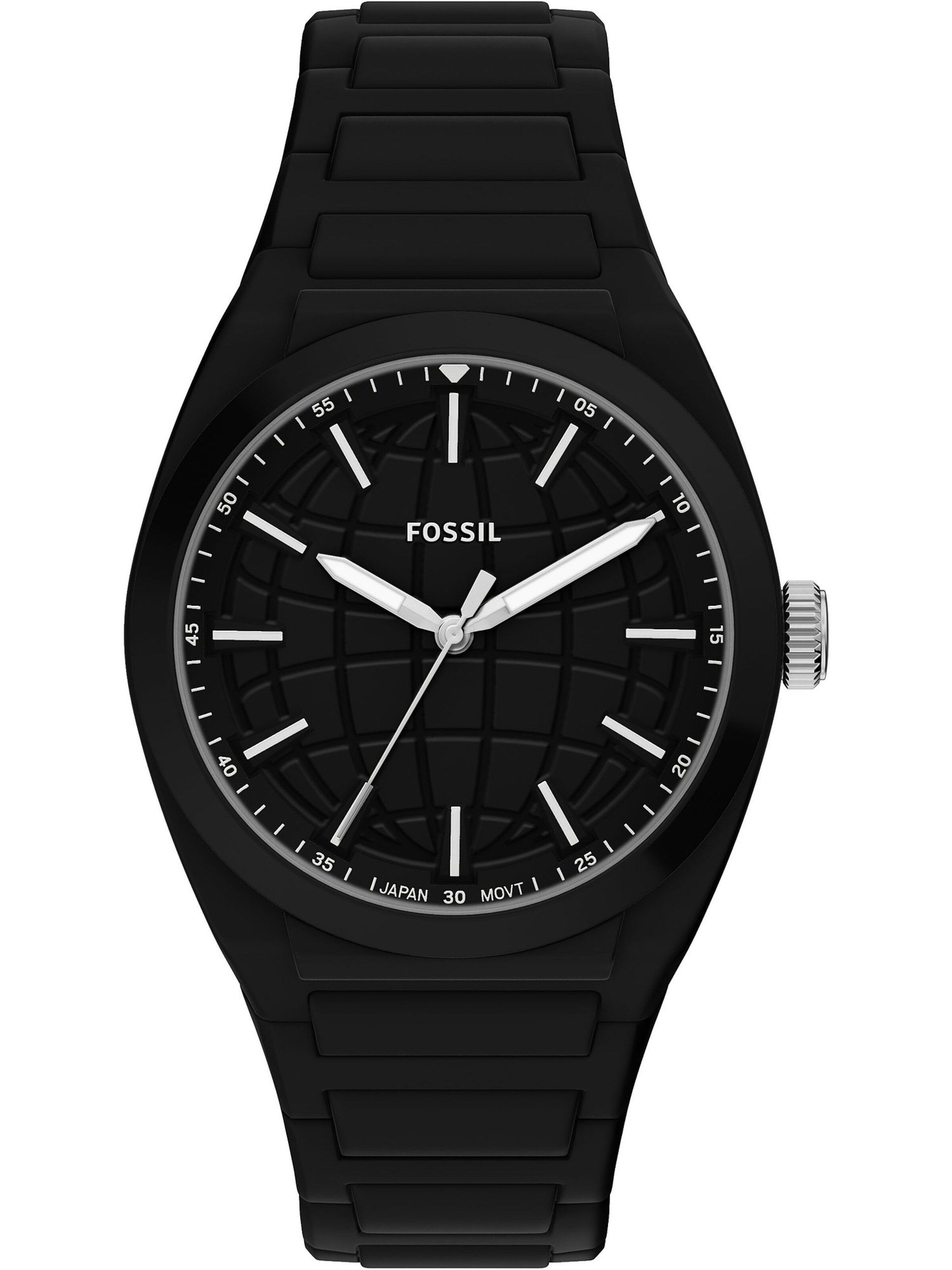 FOSSIL Аналоговые часы 'Everett' в Черный: спереди