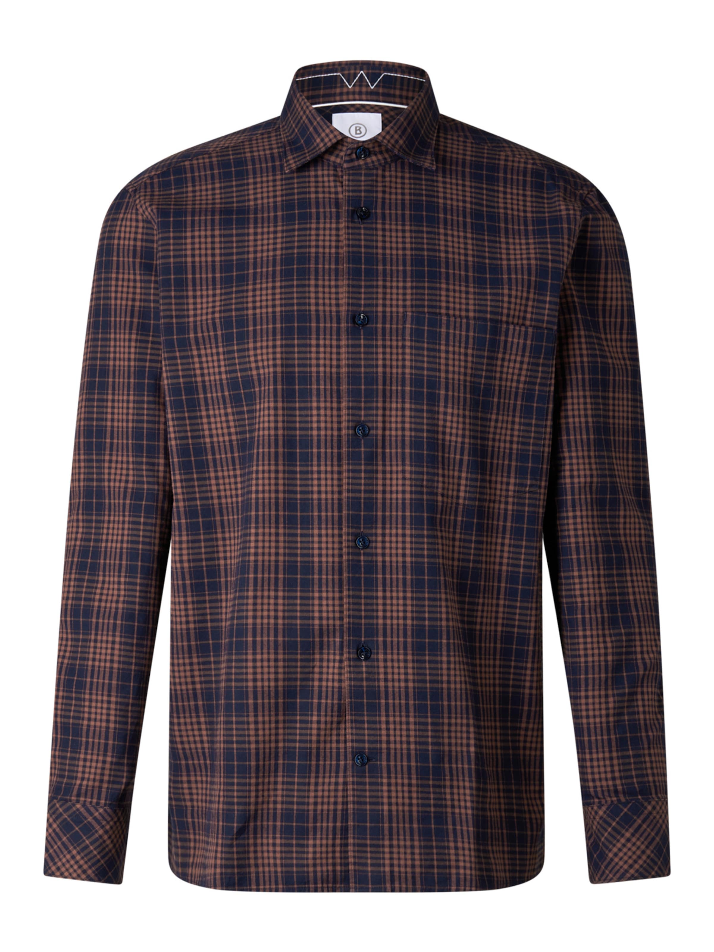 BOGNER Hemd 'Hardy' in S in navy / schoko, Produktansicht