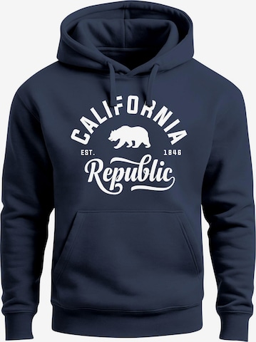 Neverless Sweatshirt 'California' in Blau: Vorderseite
