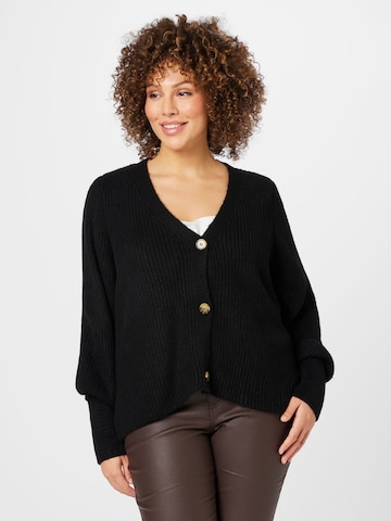 ONLY Carmakoma Knit Cardigan 'CLARE' in Black: front