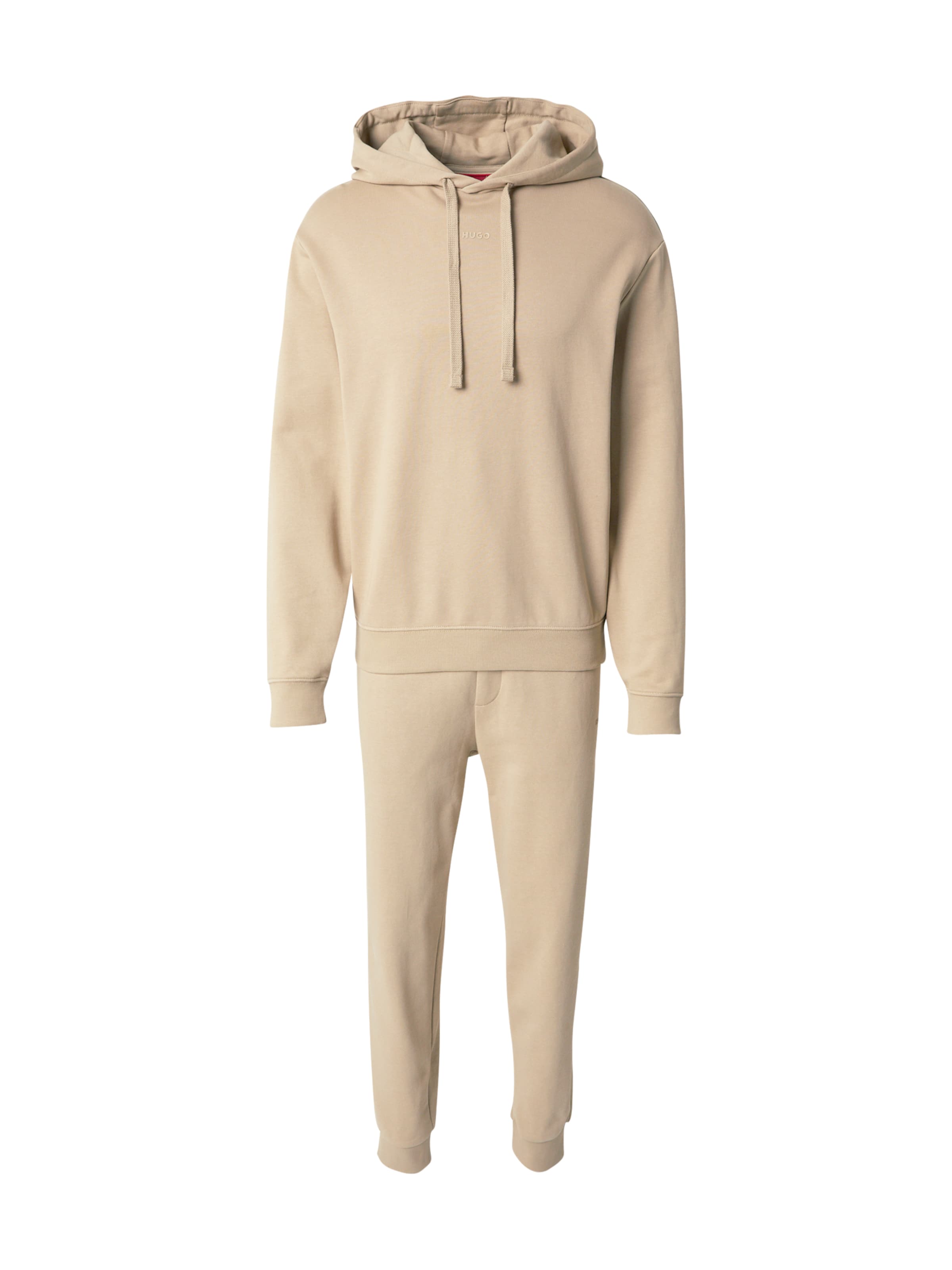 HUGO Joggingpak 'DapoDayote' in Beige: voorkant