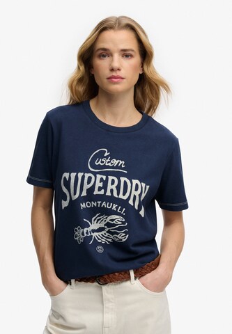T-shirt 'Heritage Hamptons' Superdry & Co en bleu : devant
