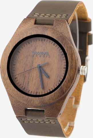 Wave Hawaii Analoog horloge ' Walnuss ' in Bruin: voorkant