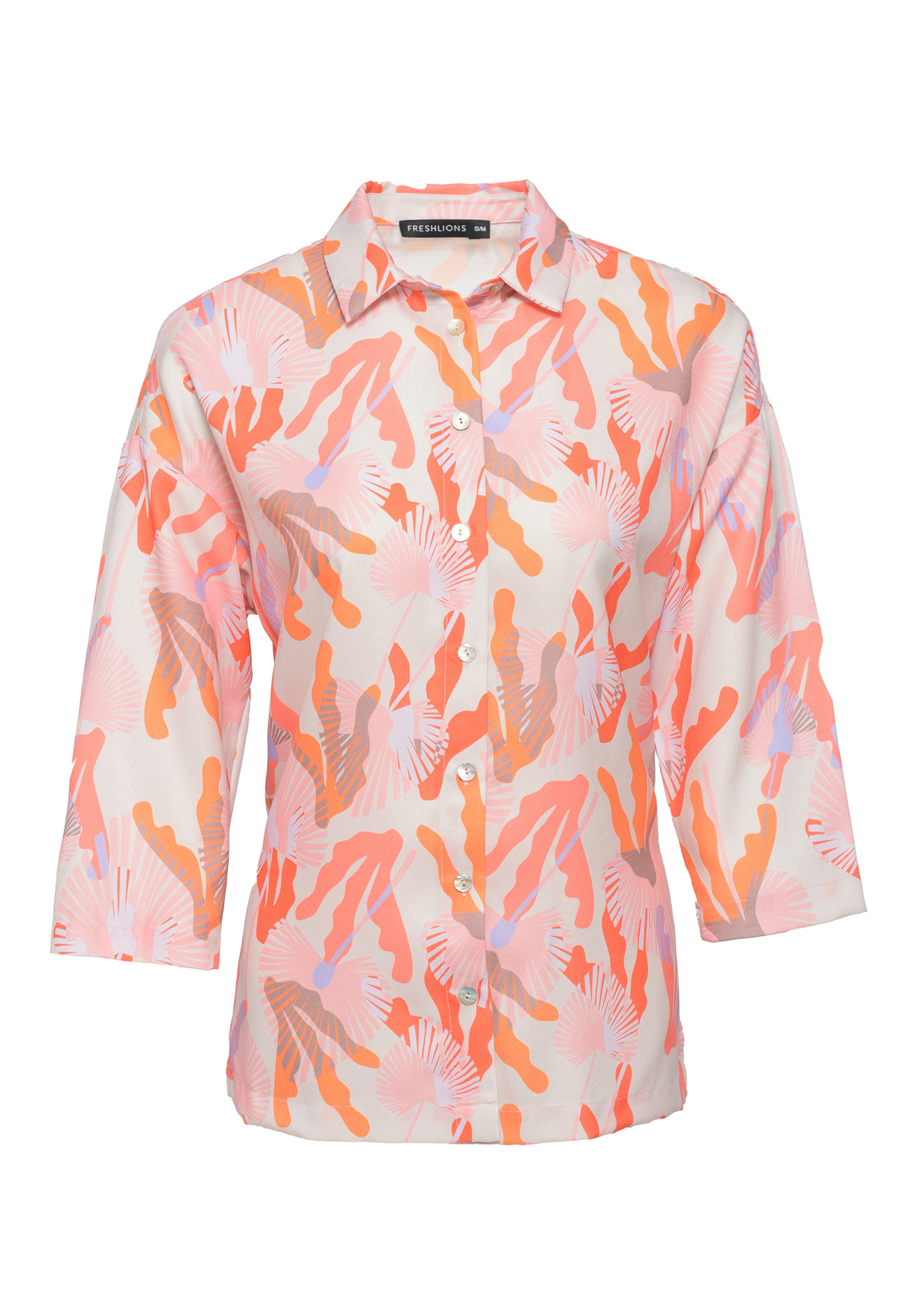 FRESHLIONS Langarmbluse in Orange: Vorderseite