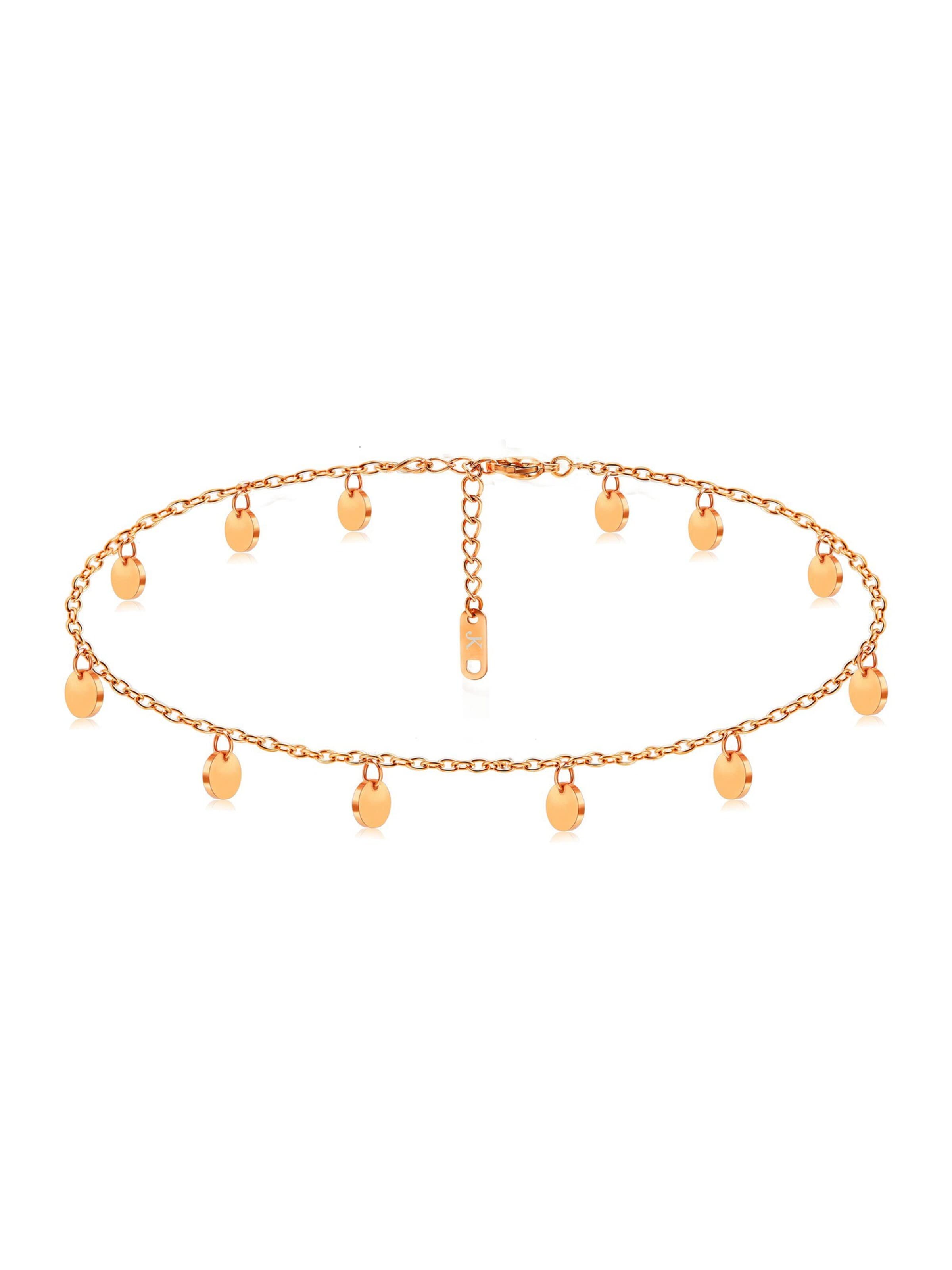 Kim Johanson Bracelet '12 Plättchen' in Gold: front
