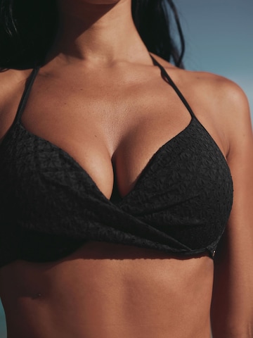 Next T-Shirt Bikinitop in Schwarz