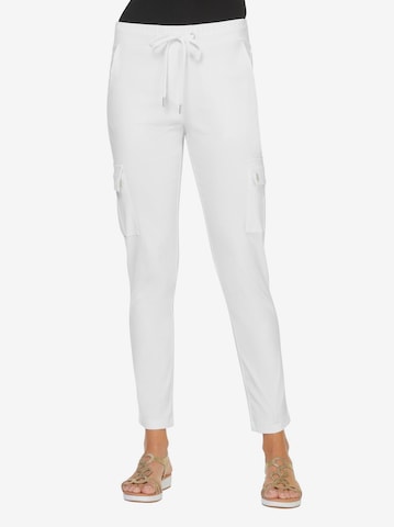 Coupe slim Pantalon heine en blanc : devant