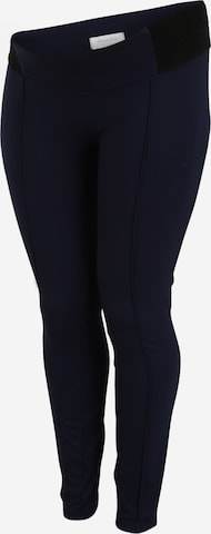 Skinny Leggings 'REYNA' Mamalicious Curve en bleu : devant