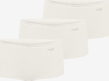 SLOGGI Panty ' Blue GO Crush ' in White: front