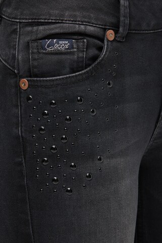 Soccx Slimfit Jeans MIRA Slim Fit in Schwarz: Vorderseite