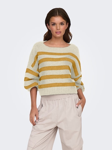 ONLY Trui 'ONLAYA' in Beige: voorkant