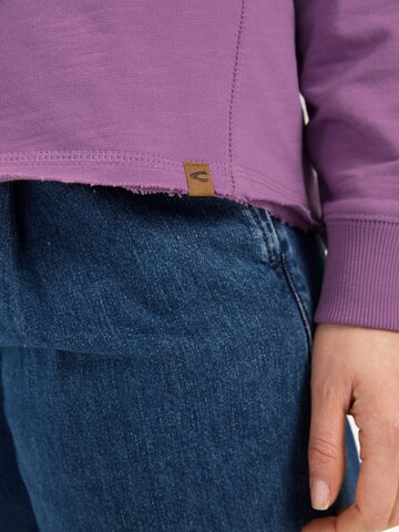 CAMEL ACTIVE Langarmshirt aus reiner Baumwolle in Lila