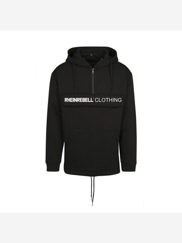 Rheinrebell Sweatshirt 'Black Edition' in Black: front