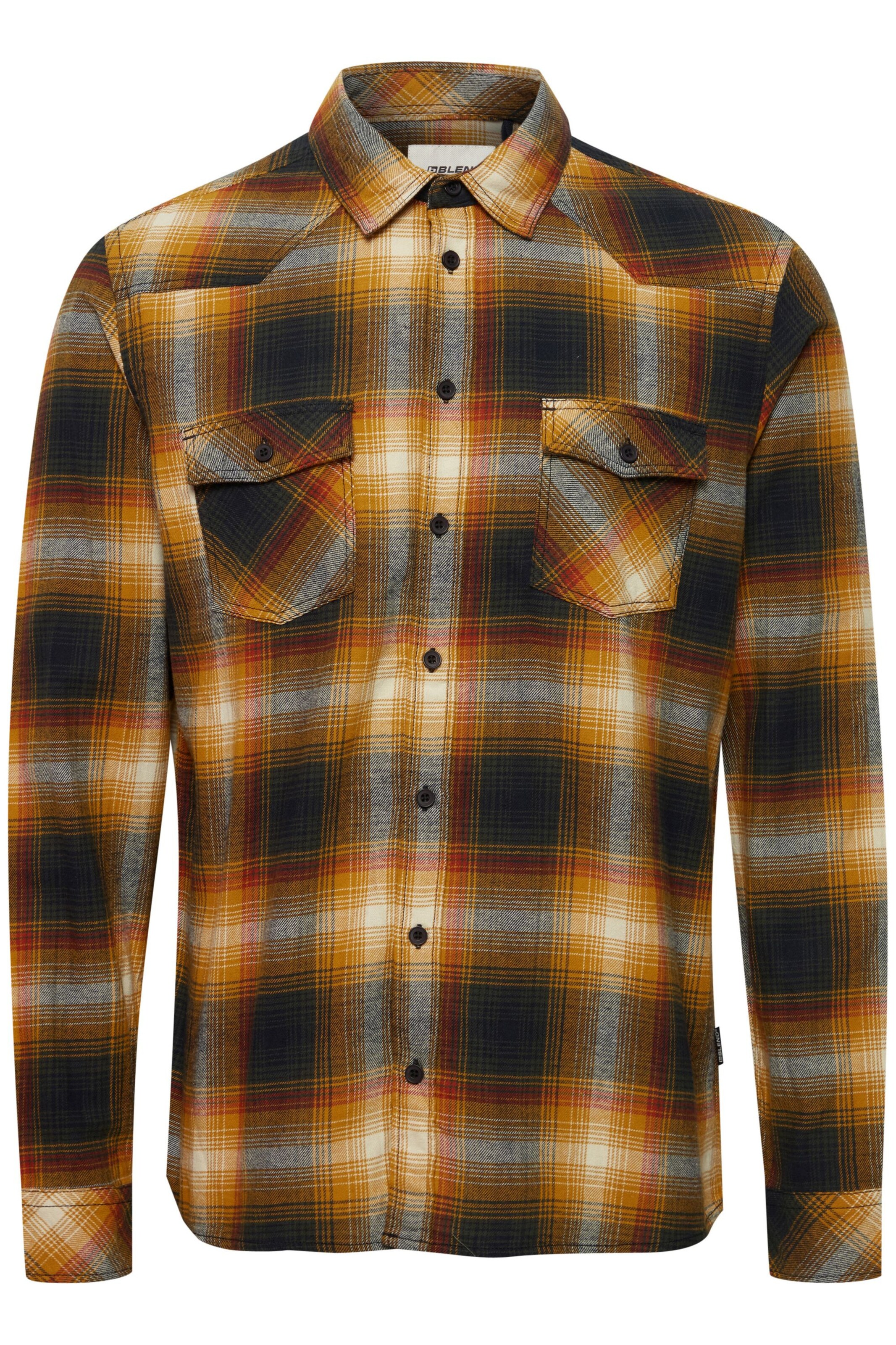 BLEND Regular Fit Hemd in Schwarz: Vorderseite