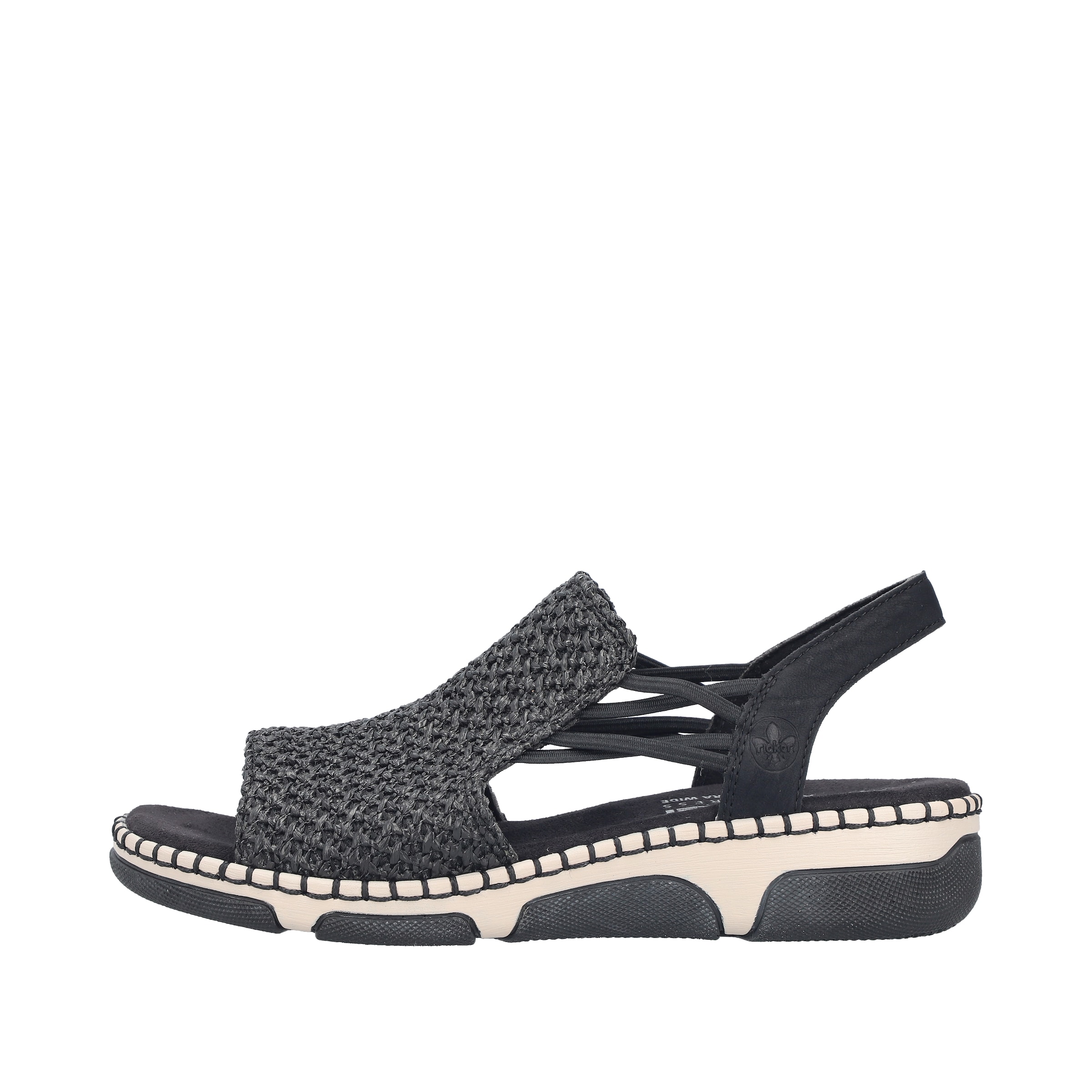Sandales à lanières Rieker en noir
