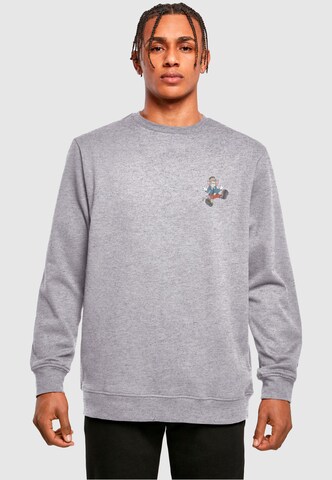 Sweat-shirt 'Tom and Jerry - Frankenstein Tom' ABSOLUTE CULT en gris : devant