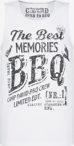 CAMP DAVID Shirt in White: front