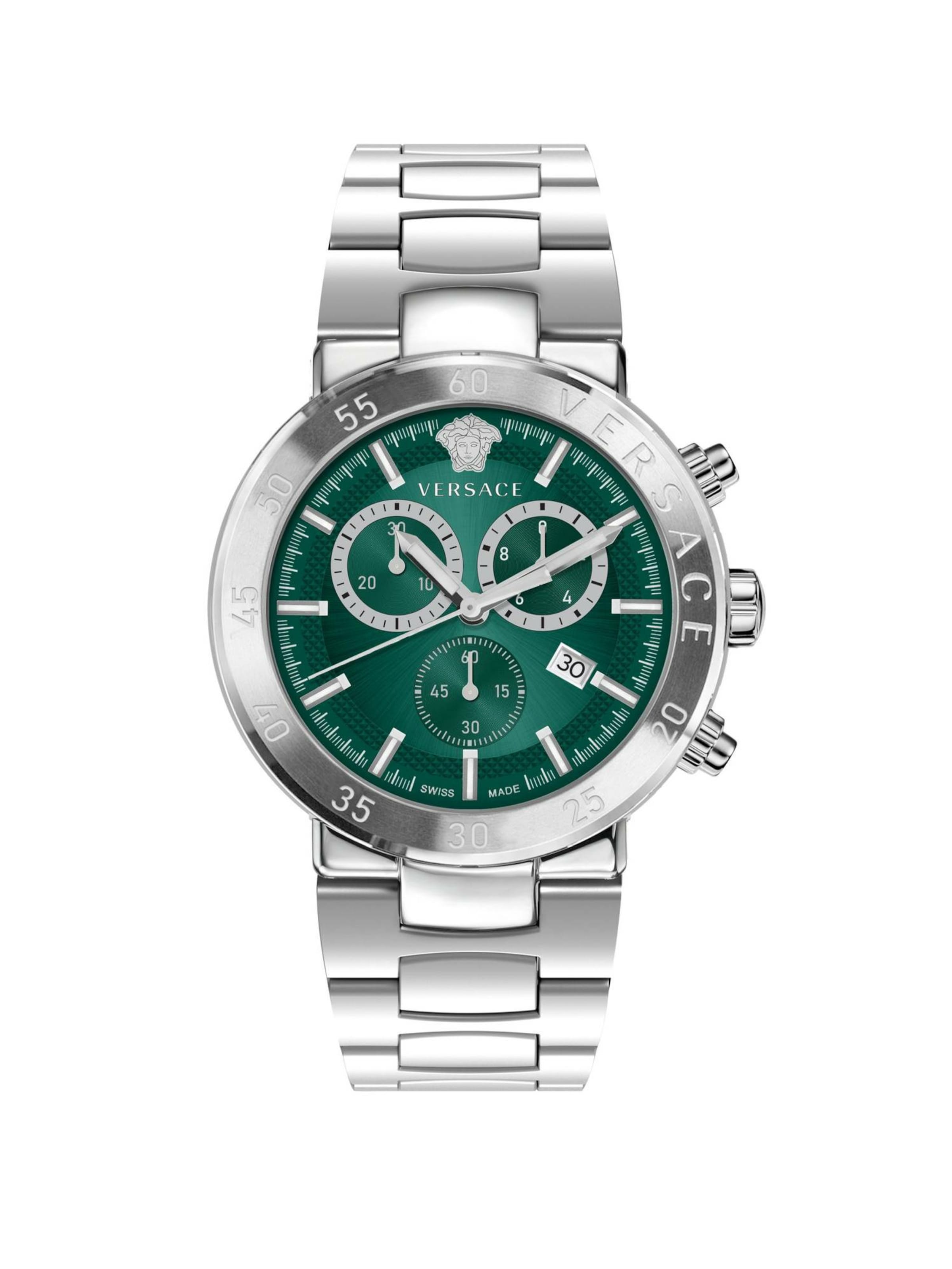 VERSACE Analoguhr in Silber: Vorderseite