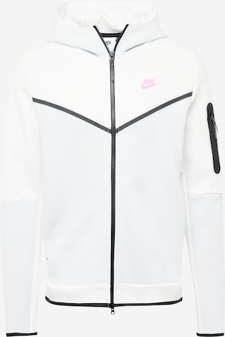 Nike Sportswear Sweat jacket in White: front