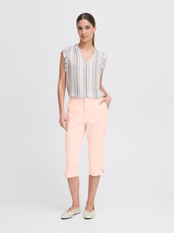 PULZ Jeans - regular Pantalón chino 'PZBindy' en rosa: frente